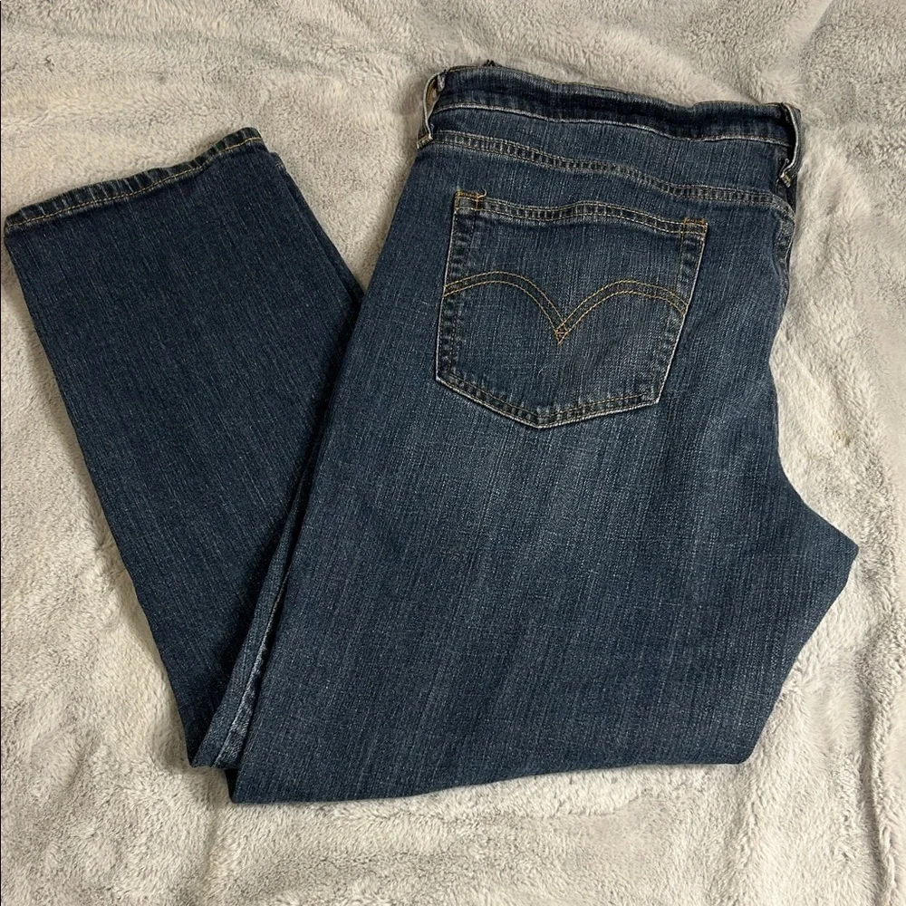 Levi's “Boyfriend” Straight Leg Blue Jeans